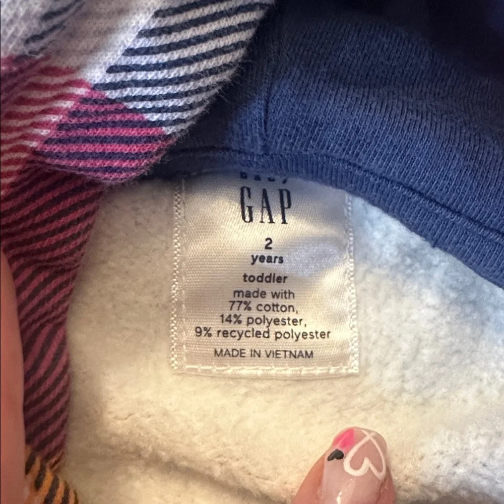 GAP Colorful Plaid Kids Hoodie